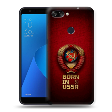 Пластиковый чехол на ASUS ZenFone Max Plus M1 с принтом Флаг Герб СССР Пластиковый чехол на ASUS ZenFone Max Plus M1 с принтом Флаг Герб СССР