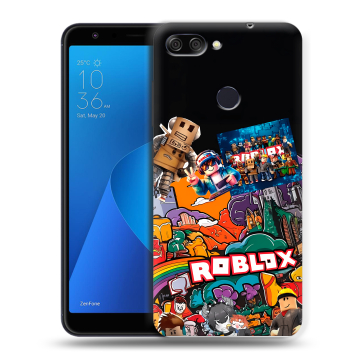 Пластиковый чехол на ASUS ZenFone Max Plus M1 с принтом Roblox Роблокс Пластиковый чехол на ASUS ZenFone Max Plus M1 с принтом Roblox Роблокс