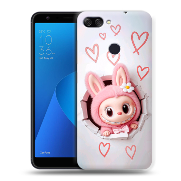 Пластиковый чехол на ASUS ZenFone Max Plus M1 с принтом Labubu Лабубу