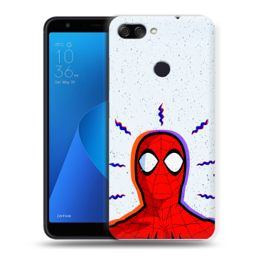 Пластиковый чехол на ASUS ZenFone Max Plus M1 с принтом Spiderman Человек паук Пластиковый чехол на ASUS ZenFone Max Plus M1 с принтом Spiderman Человек паук
