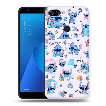 Пластиковый чехол на ASUS ZenFone Max Plus M1 с принтом Лило и Стич