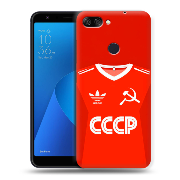 Пластиковый чехол на ASUS ZenFone Max Plus M1 с принтом Флаг Герб СССР Пластиковый чехол на ASUS ZenFone Max Plus M1 с принтом Флаг Герб СССР