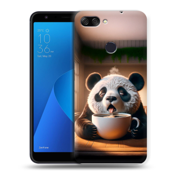 Пластиковый чехол на ASUS ZenFone Max Plus M1 с принтом смешная панда