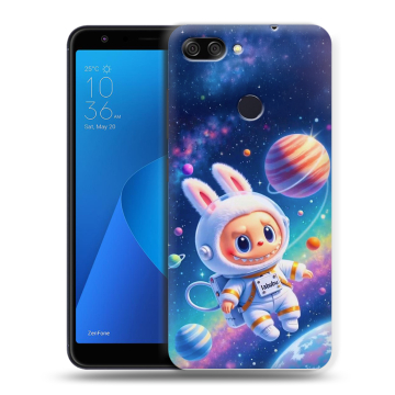 Пластиковый чехол на ASUS ZenFone Max Plus M1 с принтом Labubu Лабубу