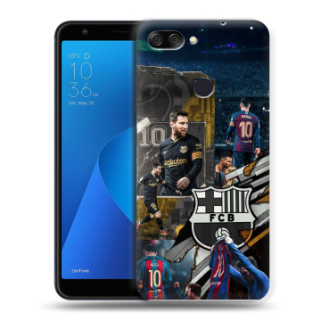 Пластиковый чехол на ASUS ZenFone Max Plus M1 с принтом Messi Barcelona Пластиковый чехол на ASUS ZenFone Max Plus M1 с принтом Messi Barcelona
