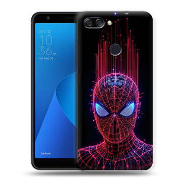 Пластиковый чехол на ASUS ZenFone Max Plus M1 с принтом Spiderman Человек паук