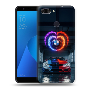Пластиковый чехол на ASUS ZenFone Max Plus M1 с принтом BMW БМВ