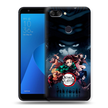Пластиковый чехол на ASUS ZenFone Max Plus M1 с принтом Demon Slayer Клинок рассекающий демонов Пластиковый чехол на ASUS ZenFone Max Plus M1 с принтом Demon Slayer Клинок рассекающий демонов