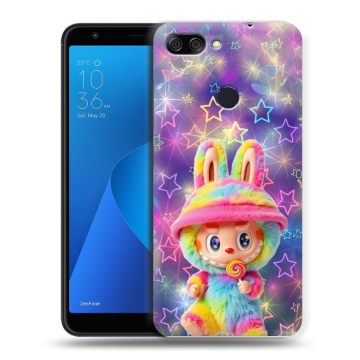 Пластиковый чехол на ASUS ZenFone Max Plus M1 с принтом Labubu Лабубу Пластиковый чехол на ASUS ZenFone Max Plus M1 с принтом Labubu Лабубу