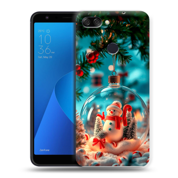 Пластиковый чехол на ASUS ZenFone Max Plus M1 с принтом Новый год Пластиковый чехол на ASUS ZenFone Max Plus M1 с принтом Новый год
