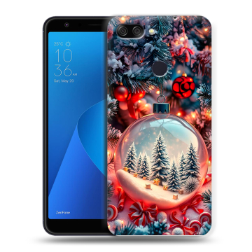 Пластиковый чехол на ASUS ZenFone Max Plus M1 с принтом Новый год Пластиковый чехол на ASUS ZenFone Max Plus M1 с принтом Новый год