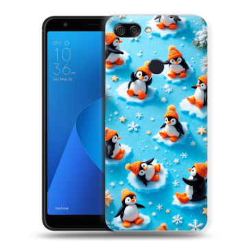 Пластиковый чехол на ASUS ZenFone Max Plus M1 с принтом Новый год Пластиковый чехол на ASUS ZenFone Max Plus M1 с принтом Новый год