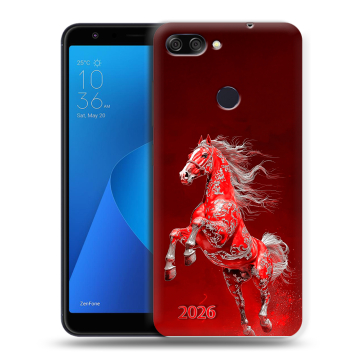 Пластиковый чехол на ASUS ZenFone Max Plus M1 с принтом Новый год Пластиковый чехол на ASUS ZenFone Max Plus M1 с принтом Новый год