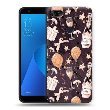 Пластиковый чехол на ASUS ZenFone Max Plus M1 с принтом Новый год Пластиковый чехол на ASUS ZenFone Max Plus M1 с принтом Новый год