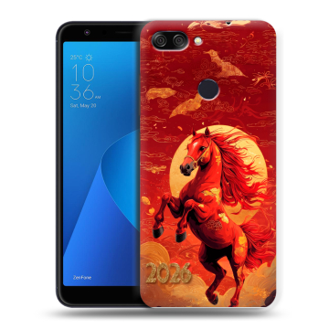 Пластиковый чехол на ASUS ZenFone Max Plus M1 с принтом Новый год Пластиковый чехол на ASUS ZenFone Max Plus M1 с принтом Новый год