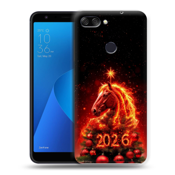 Пластиковый чехол на ASUS ZenFone Max Plus M1 с принтом Новый год Пластиковый чехол на ASUS ZenFone Max Plus M1 с принтом Новый год