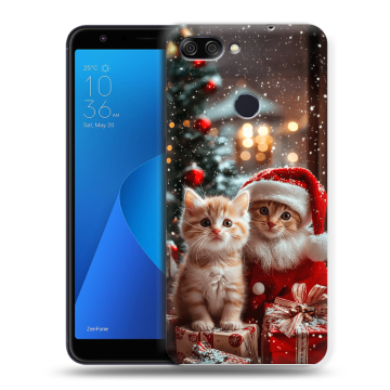 Пластиковый чехол на ASUS ZenFone Max Plus M1 с принтом Новый год Пластиковый чехол на ASUS ZenFone Max Plus M1 с принтом Новый год