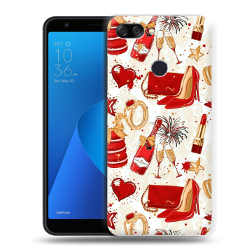Пластиковый чехол на ASUS ZenFone Max Plus M1 с принтом Новый год Пластиковый чехол на ASUS ZenFone Max Plus M1 с принтом Новый год