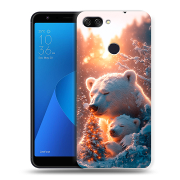 Пластиковый чехол на ASUS ZenFone Max Plus M1 с принтом Новый год Пластиковый чехол на ASUS ZenFone Max Plus M1 с принтом Новый год