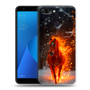 Пластиковый чехол на ASUS ZenFone Max Plus M1 с принтом Новый год Пластиковый чехол на ASUS ZenFone Max Plus M1 с принтом Новый год