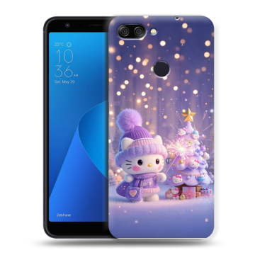 Пластиковый чехол на ASUS ZenFone Max Plus M1 с принтом Новый год Пластиковый чехол на ASUS ZenFone Max Plus M1 с принтом Новый год