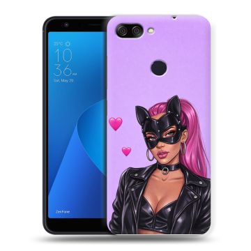Пластиковый чехол на ASUS ZenFone Max Plus M1 с принтом женский Пластиковый чехол на ASUS ZenFone Max Plus M1 с принтом женский