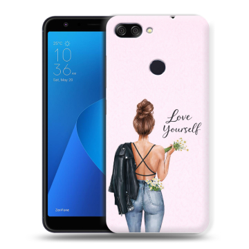 Пластиковый чехол на ASUS ZenFone Max Plus M1 с принтом женский