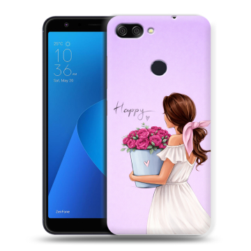 Пластиковый чехол на ASUS ZenFone Max Plus M1 с принтом женский