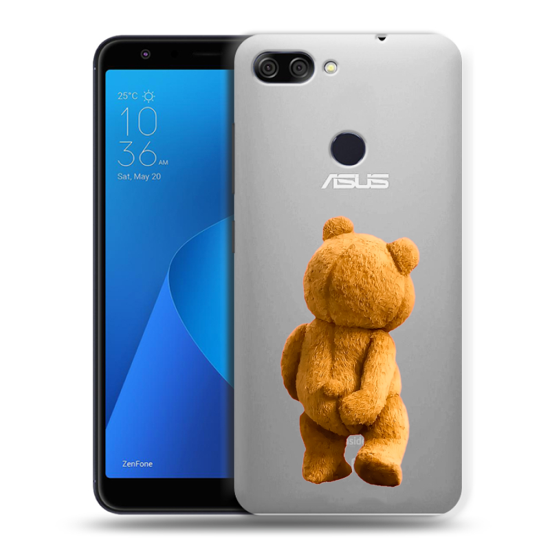 Пластиковый чехол на ASUS ZenFone Max Plus M1 с принтом Медведь Пластиковый чехол на ASUS ZenFone Max Plus M1 с принтом Медведь
