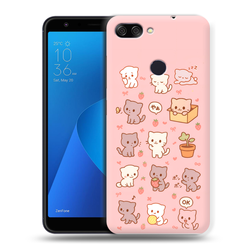 Пластиковый чехол на ASUS ZenFone Max Plus M1 с принтом Hello Kitty Хелоу Кити Пластиковый чехол на ASUS ZenFone Max Plus M1 с принтом Hello Kitty Хелоу Кити