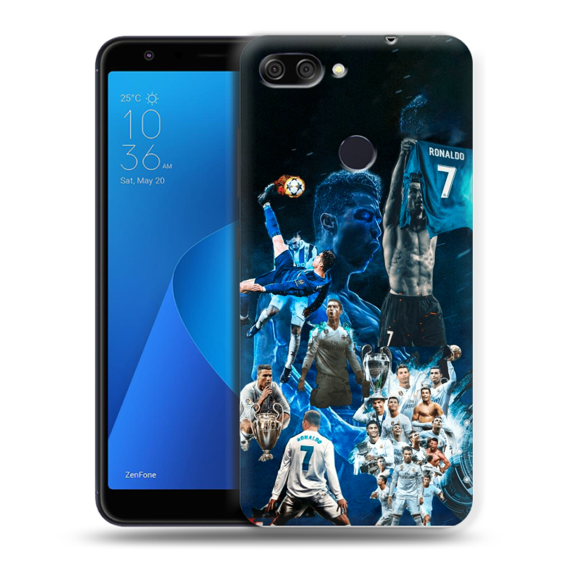 Пластиковый чехол на ASUS ZenFone Max Plus M1 с принтом Реал Роналдо Пластиковый чехол на ASUS ZenFone Max Plus M1 с принтом Реал Роналдо