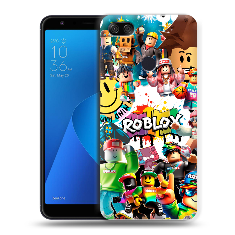 Пластиковый чехол на ASUS ZenFone Max Plus M1 с принтом Roblox Роблокс Пластиковый чехол на ASUS ZenFone Max Plus M1 с принтом Roblox Роблокс