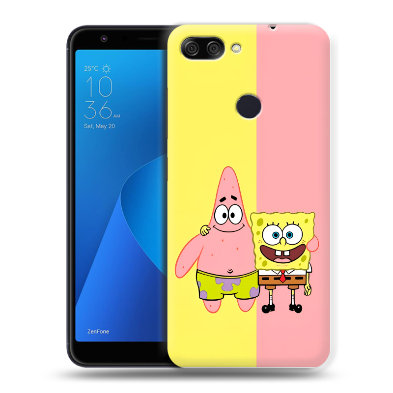 Пластиковый чехол на ASUS ZenFone Max Plus M1 с принтом Спанч боб Спанчбоб Пластиковый чехол на ASUS ZenFone Max Plus M1 с принтом Спанч боб Спанчбоб