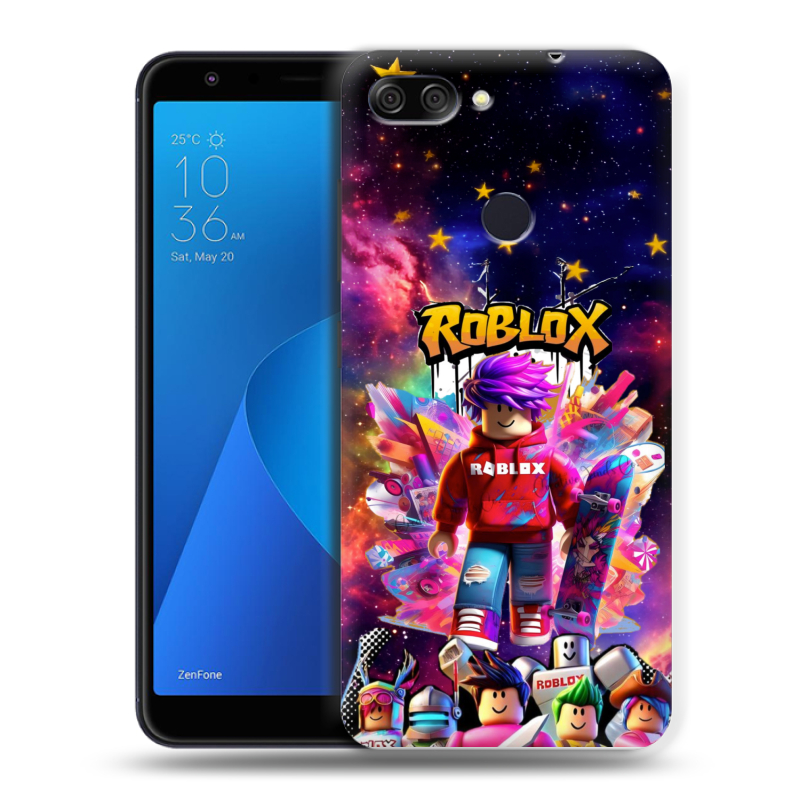 Пластиковый чехол на ASUS ZenFone Max Plus M1 с принтом Roblox Роблокс Пластиковый чехол на ASUS ZenFone Max Plus M1 с принтом Roblox Роблокс