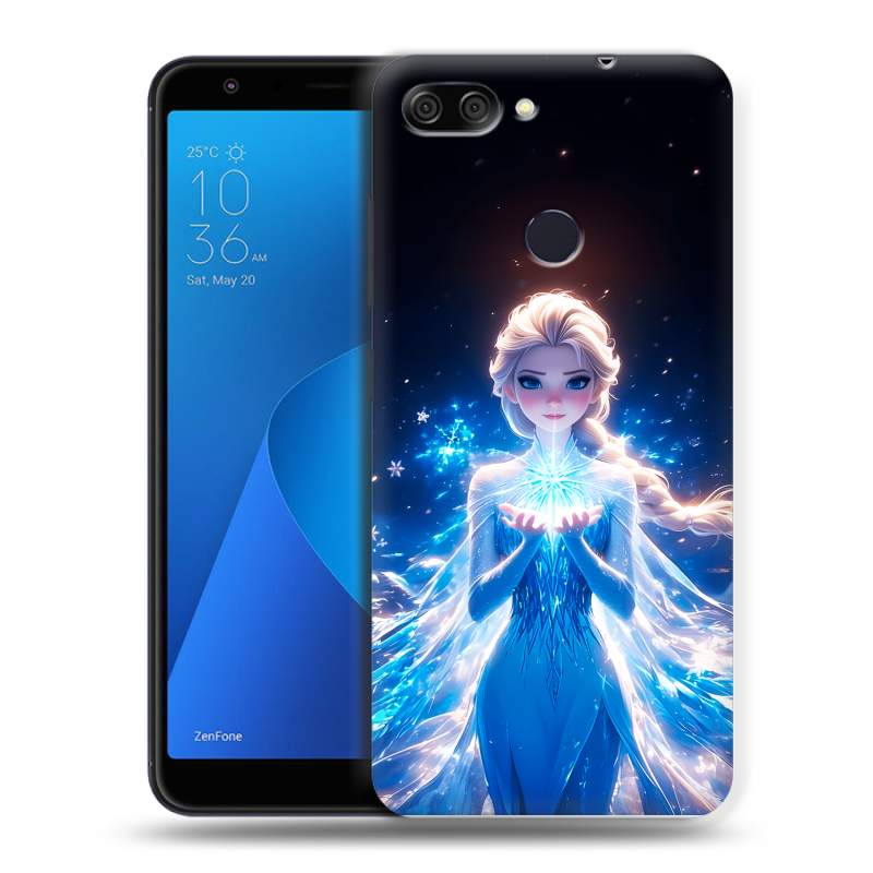 Пластиковый чехол на ASUS ZenFone Max Plus M1 с принтом Холодное сердце Frozen Пластиковый чехол на ASUS ZenFone Max Plus M1 с принтом Холодное сердце Frozen