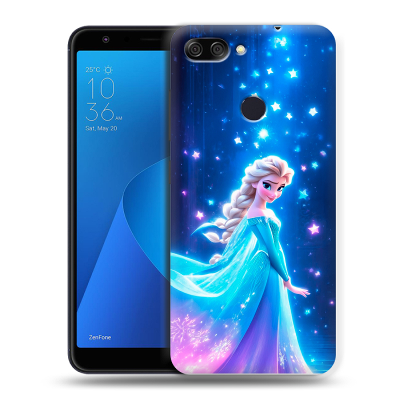 Пластиковый чехол на ASUS ZenFone Max Plus M1 с принтом Холодное сердце Frozen Пластиковый чехол на ASUS ZenFone Max Plus M1 с принтом Холодное сердце Frozen