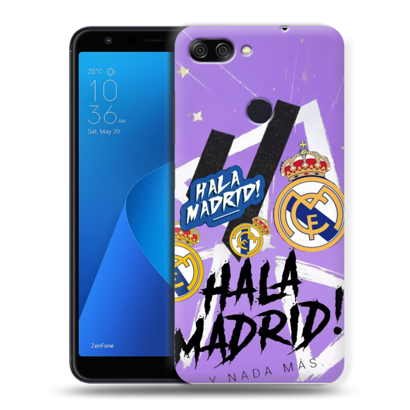 Пластиковый чехол на ASUS ZenFone Max Plus M1 с принтом Real Madrid Реал Мадрид Пластиковый чехол на ASUS ZenFone Max Plus M1 с принтом Real Madrid Реал Мадрид