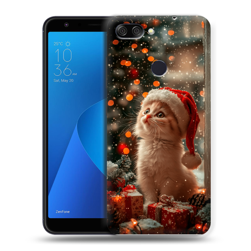 Пластиковый чехол на ASUS ZenFone Max Plus M1 с принтом Новый год Пластиковый чехол на ASUS ZenFone Max Plus M1 с принтом Новый год