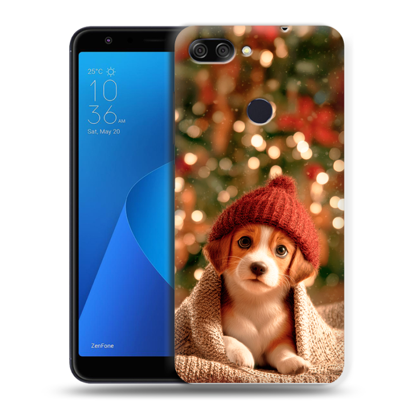 Пластиковый чехол на ASUS ZenFone Max Plus M1 с принтом Новый год Пластиковый чехол на ASUS ZenFone Max Plus M1 с принтом Новый год
