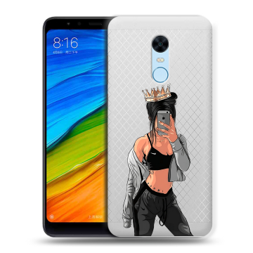 Силиконовый противоударный чехол на Xiaomi RedMi 5 Plus с принтом Женские принты Силиконовый противоударный чехол на Xiaomi RedMi 5 Plus с принтом Женские принты