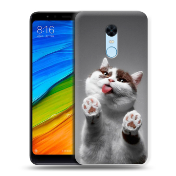 Силиконовый противоударный чехол на Xiaomi RedMi 5 Plus с принтом Коты Силиконовый противоударный чехол на Xiaomi RedMi 5 Plus с принтом Коты