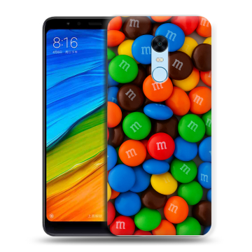 Силиконовый противоударный чехол на Xiaomi RedMi 5 Plus с принтом Конфеты Силиконовый противоударный чехол на Xiaomi RedMi 5 Plus с принтом Конфеты