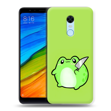 Силиконовый противоударный чехол на Xiaomi RedMi 5 Plus с принтом Лягушенок Силиконовый противоударный чехол на Xiaomi RedMi 5 Plus с принтом Лягушенок