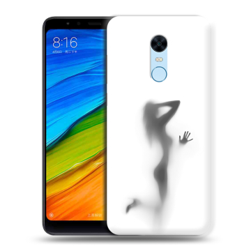 Силиконовый противоударный чехол на Xiaomi RedMi 5 Plus с принтом Силуэт
