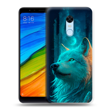 Силиконовый противоударный чехол на Xiaomi RedMi 5 Plus с принтом бабочки саккура Силиконовый противоударный чехол на Xiaomi RedMi 5 Plus с принтом бабочки саккура