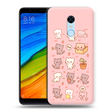 Силиконовый противоударный чехол на Xiaomi RedMi 5 Plus с принтом Hello Kitty Хелоу Кити Силиконовый противоударный чехол на Xiaomi RedMi 5 Plus с принтом Hello Kitty Хелоу Кити