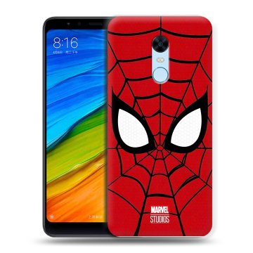 Силиконовый противоударный чехол на Xiaomi RedMi 5 Plus с принтом человек паук spiderman