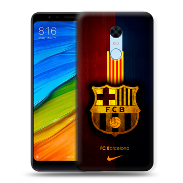 Силиконовый противоударный чехол на Xiaomi RedMi 5 Plus с принтом Барселона Barcelona