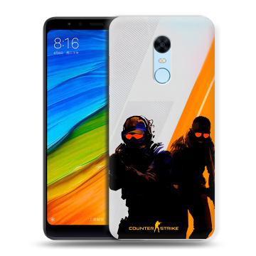 Силиконовый противоударный чехол на Xiaomi RedMi 5 Plus с принтом Контер страйк Counter strike Силиконовый противоударный чехол на Xiaomi RedMi 5 Plus с принтом Контер страйк Counter strike