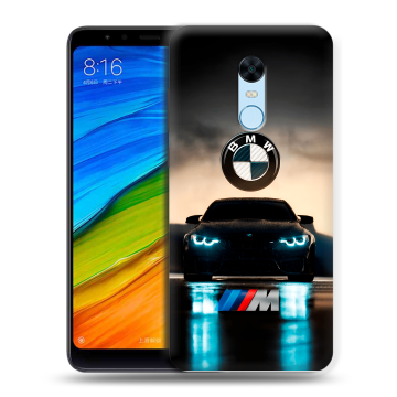 Силиконовый противоударный чехол на Xiaomi RedMi 5 Plus с принтом БМВ BMW